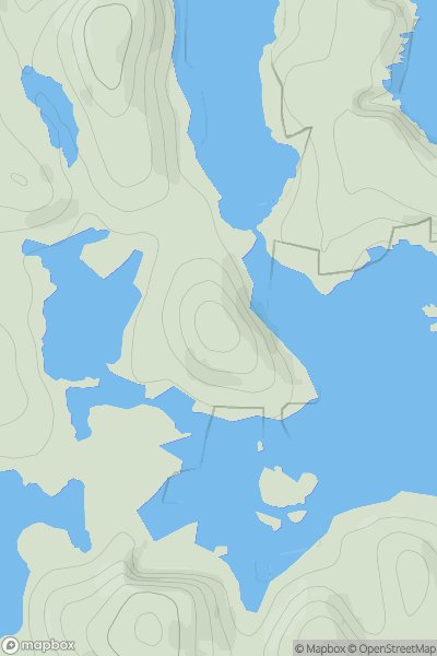 Thumbnail image for Cnoc Dubh [Lewis and Nearby Islands] showing contour plot for surrounding peak